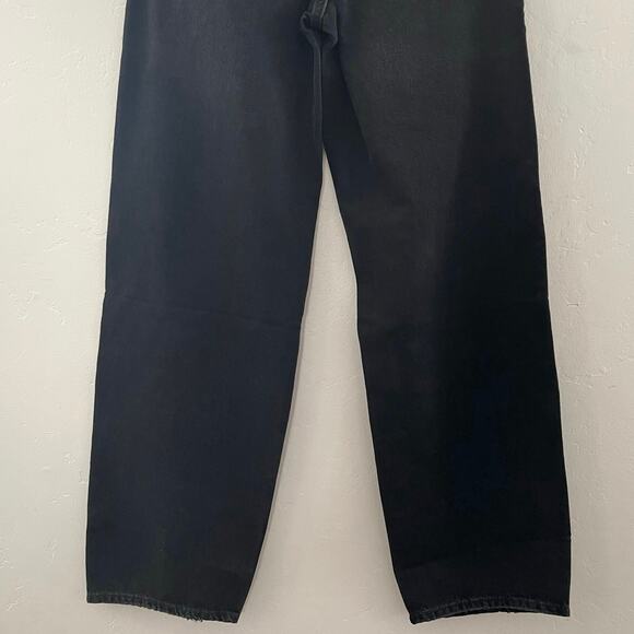 Levi's Baggy Dad Jeans Women's 26x32 Black Straight Leg Mid-Rise Distressed NWT - Picture 10 of 13
